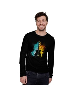 Camisetas Hombre Manga Larga Guitarra