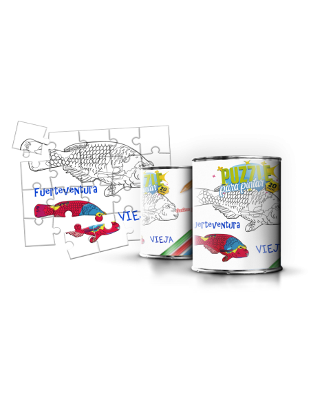Puzzle de Pintar Infantil en Lata