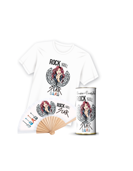Camiseta & Abanico en Lata