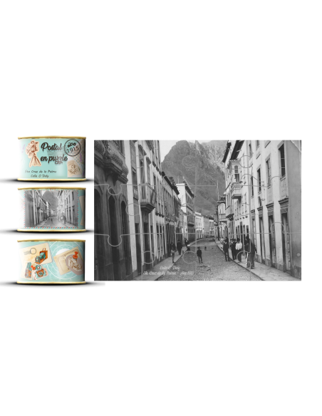 Postal Puzzle Vintage en Lata