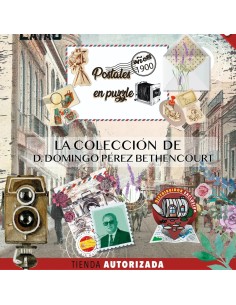 Postal Puzzle Vintage en Lata Cartel